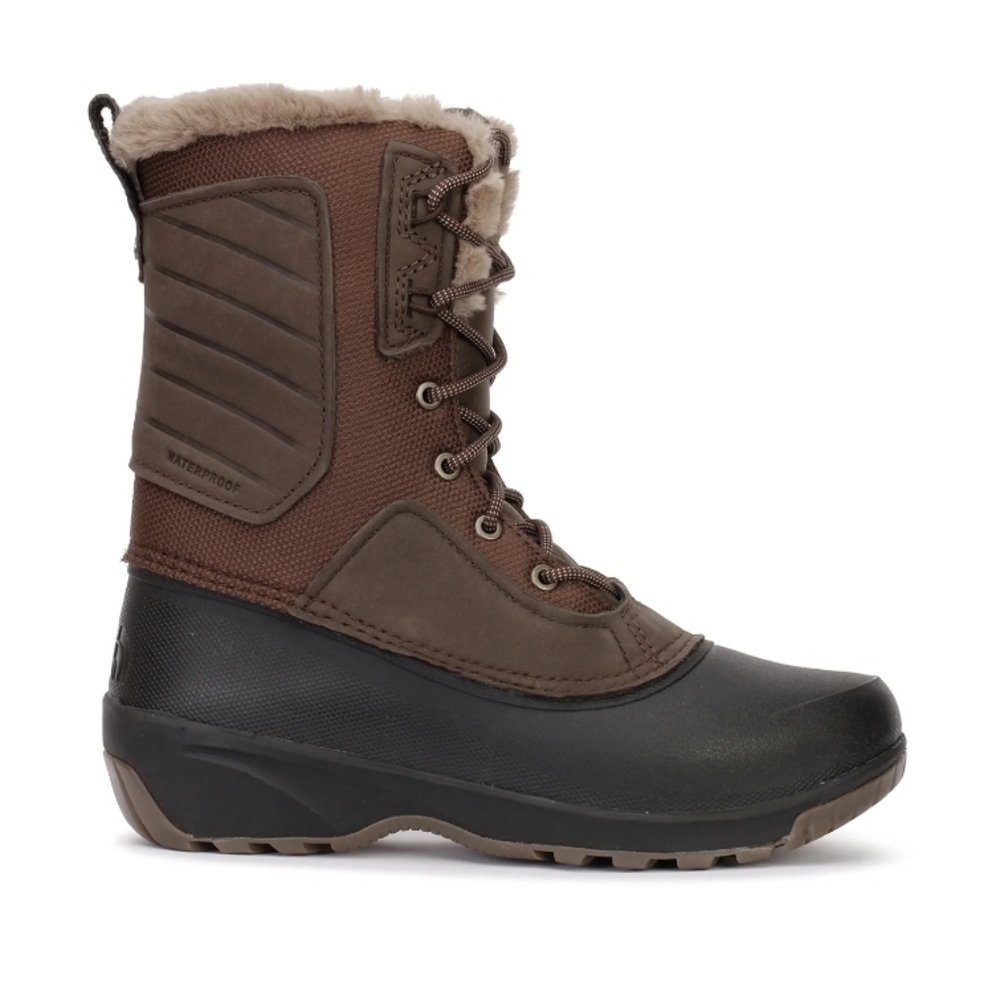 Women's Brown Waterproof Winter Lace-Up Boots